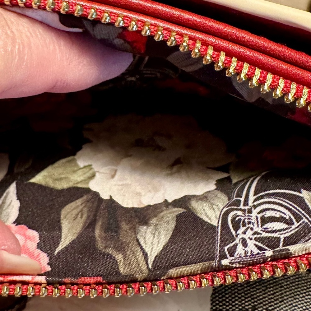 Darth Vader Star Wars Cream and Red Floral Wallet Disney Loungefly Collectible - Picture 10 of 15